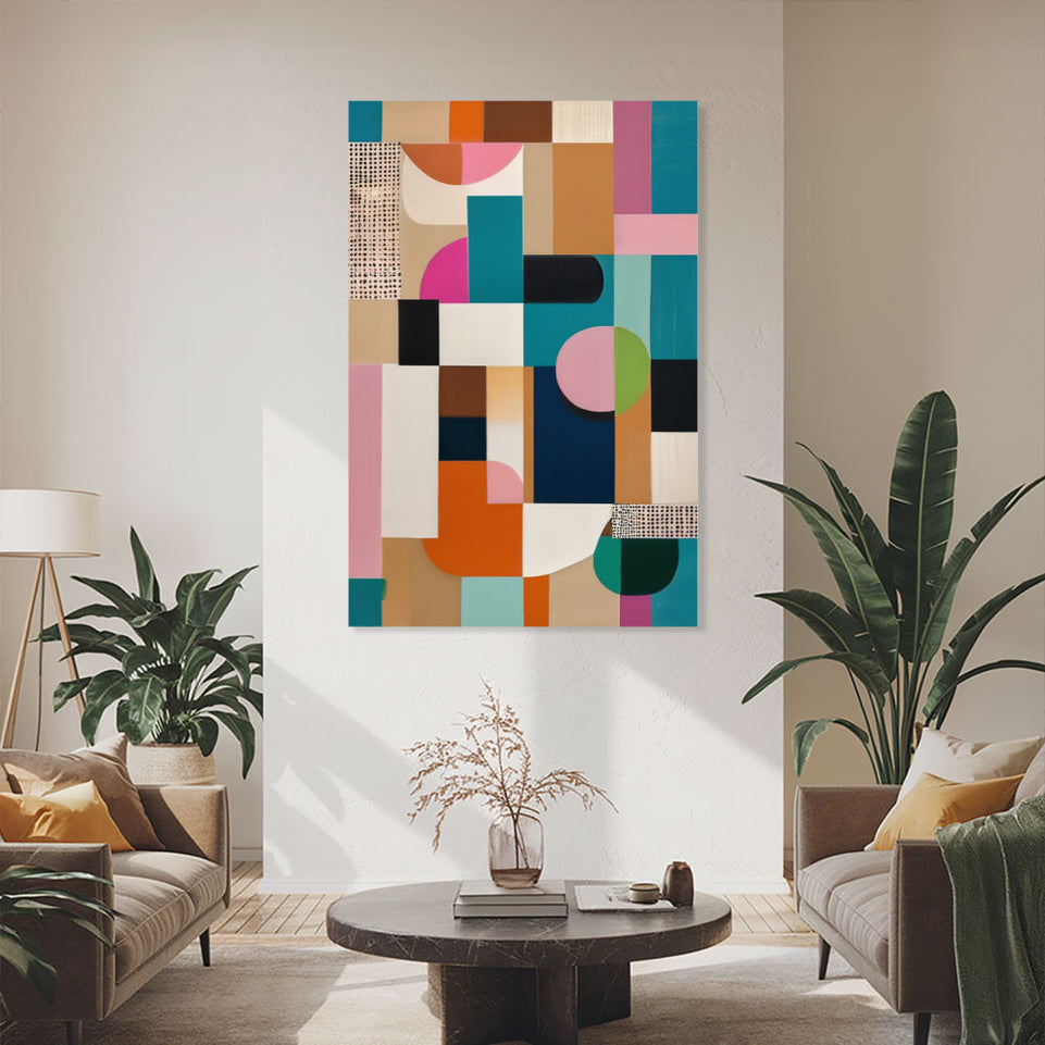 Colorful Geometric Abstract Art I Vibrant Modern Wall Decor June Wall Art