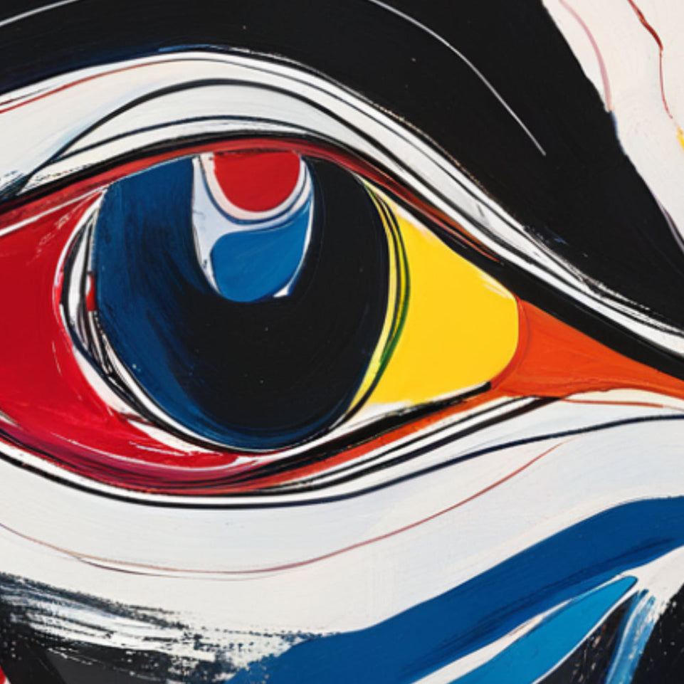 Abstract Eye of the Soul I Vibrant Canvas Art for Home Decor June Wall Art