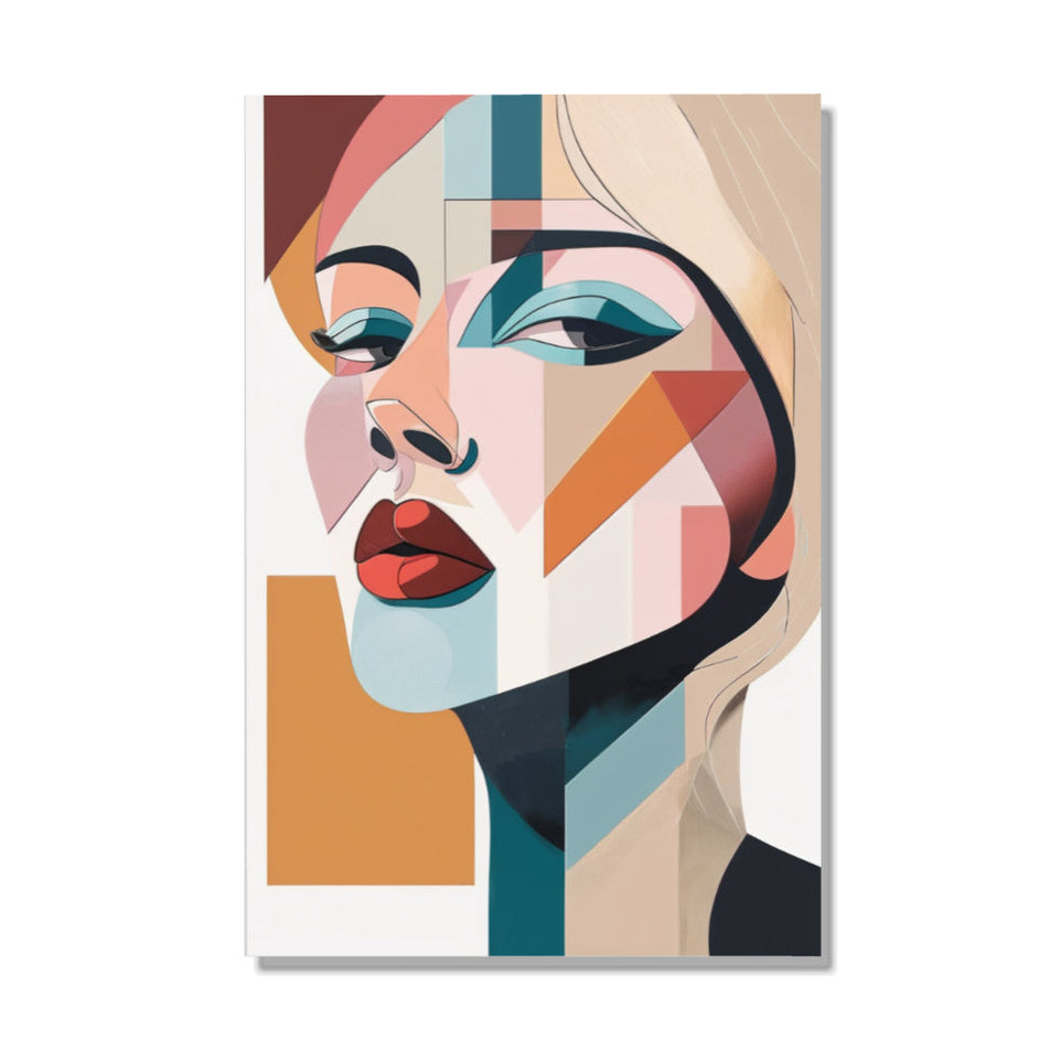 Modern Abstract Face Art Canvas Wall Decor June Wall Art