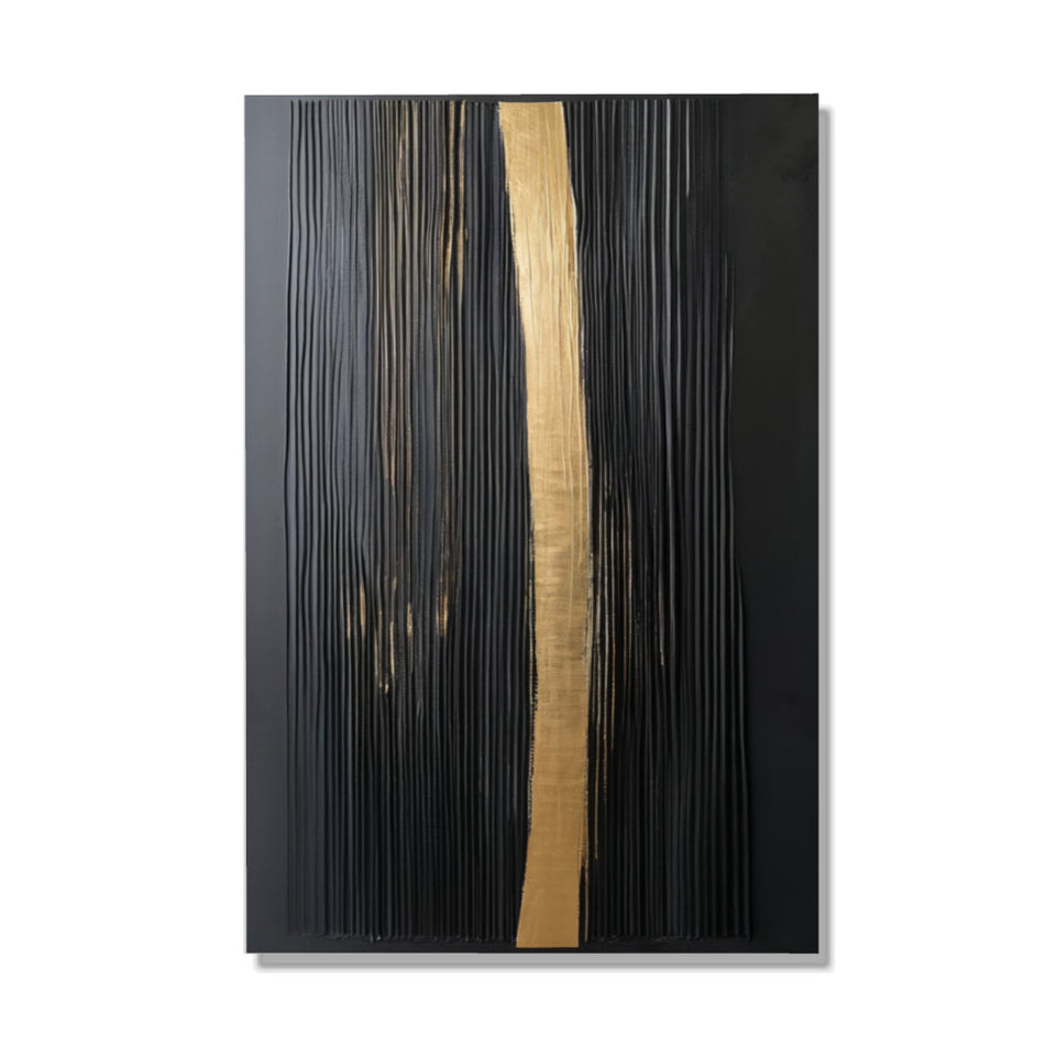 Golden Path Abstract Canvas Art for Home Decor June Wall Art