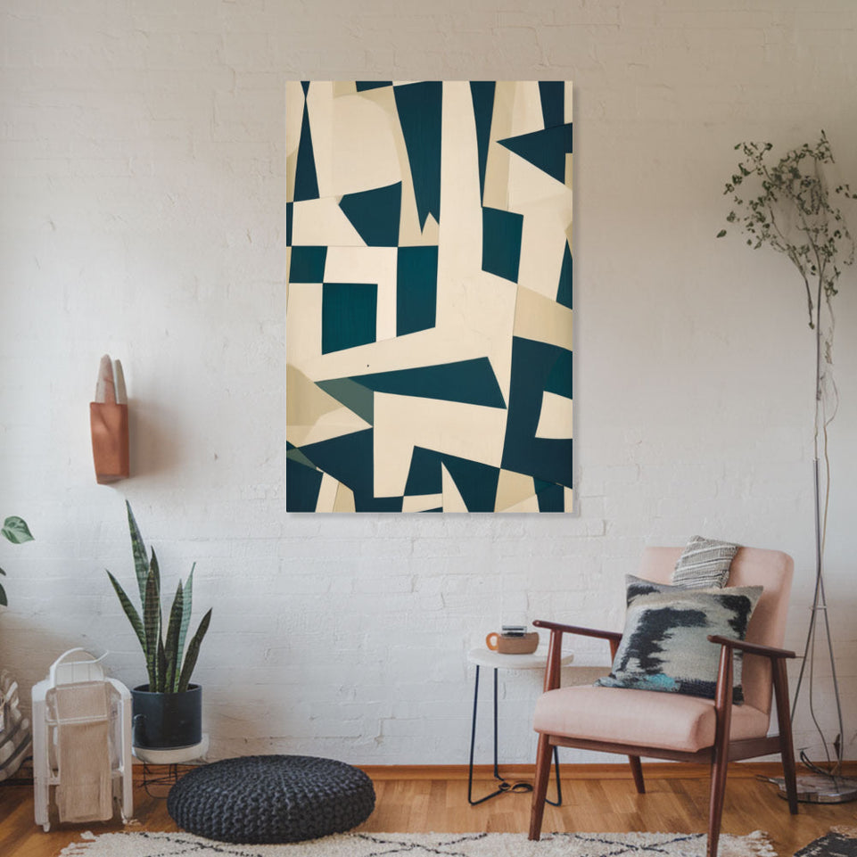 Abstract Geometric Dreamscape Canvas Art June Wall Art