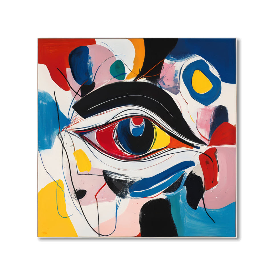 Abstract Eye of the Soul I Vibrant Canvas Art for Home Decor June Wall Art