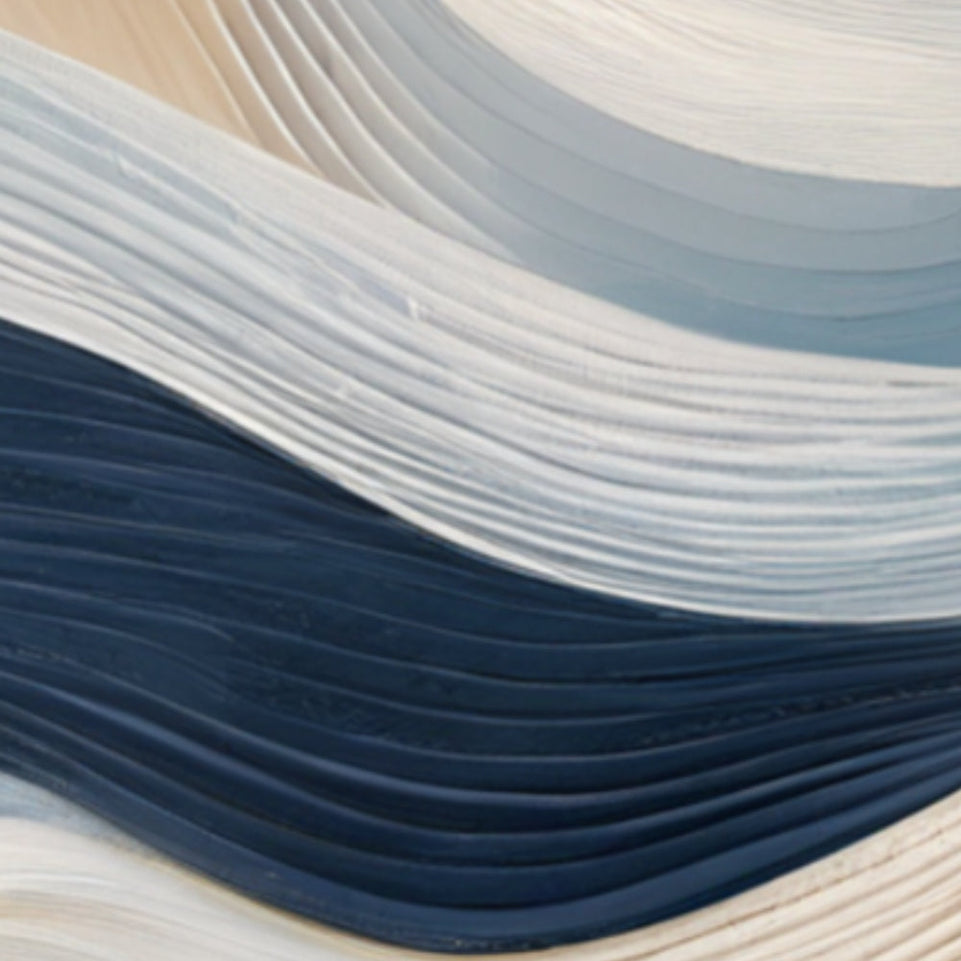 Serenity Waves Abstract Art Canvas Wall Decor June Wall Art