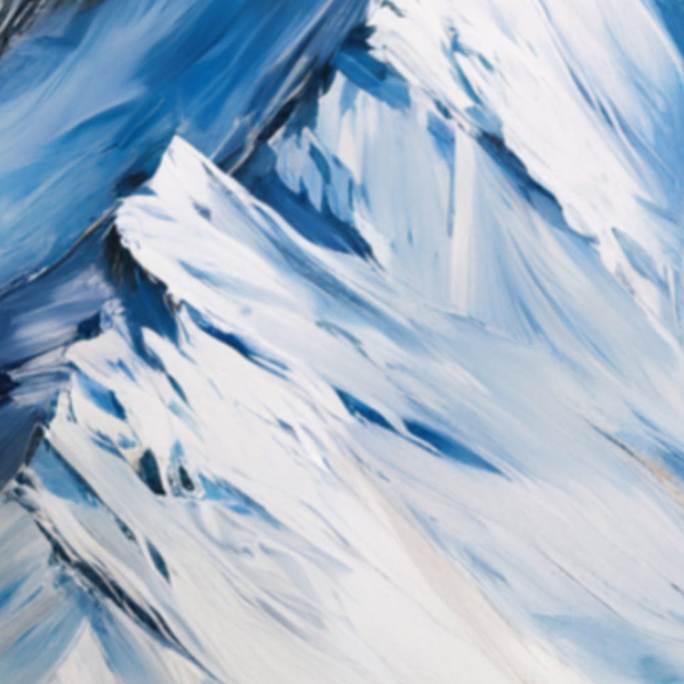 Blue Mountain Reflection Abstract Canvas Art Wall Decor June Wall Art