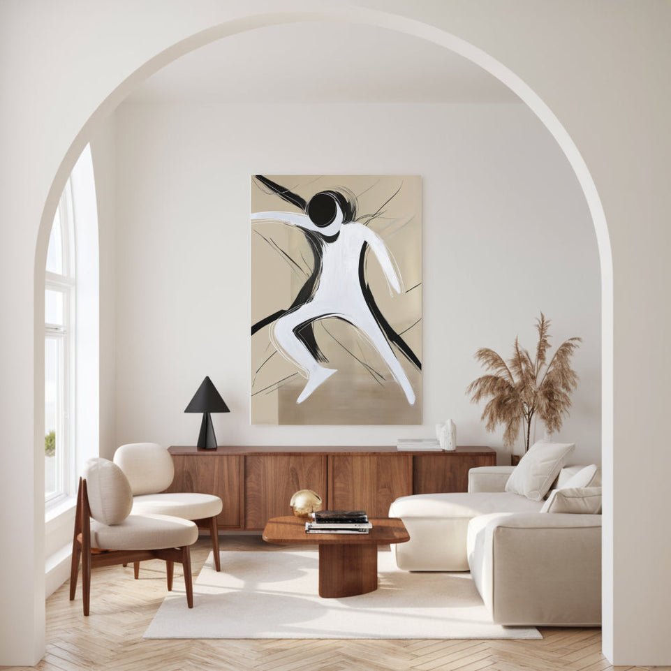 Dancing Figure Abstract Canvas Art June Wall Art