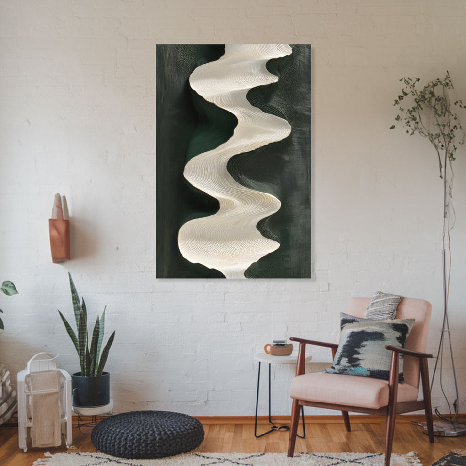 Waves of Serenity  Modern Abstract Art June Wall Art