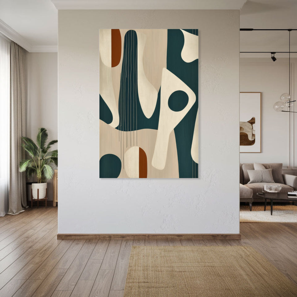 Abstract Shapes in Harmony I Vibrant Modern Wall Art June Wall Art