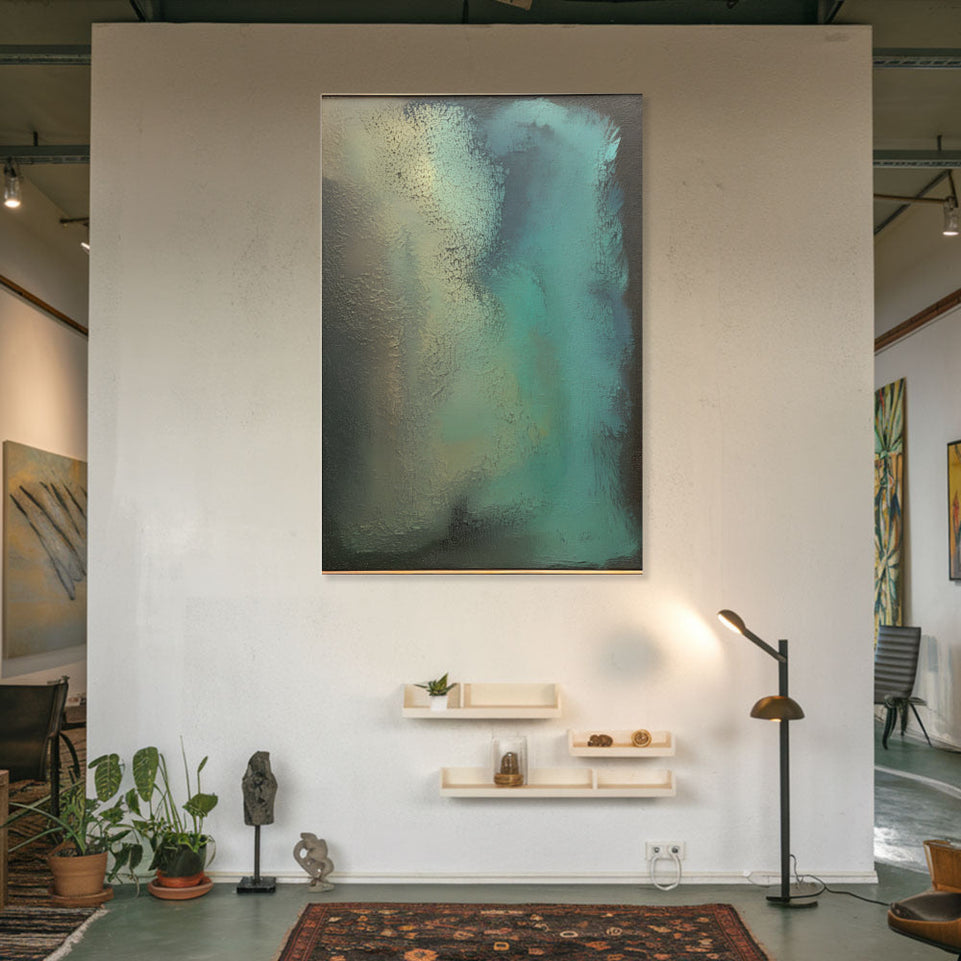 Aqua Dreamscape Abstract Wall Art June Wall Art
