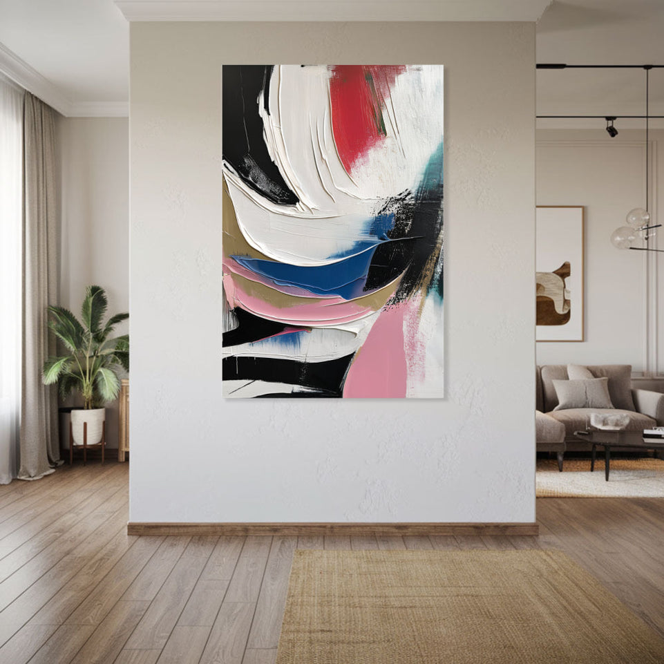 Abstract Symphony of Colors I Vibrant Modern Art June Wall Art