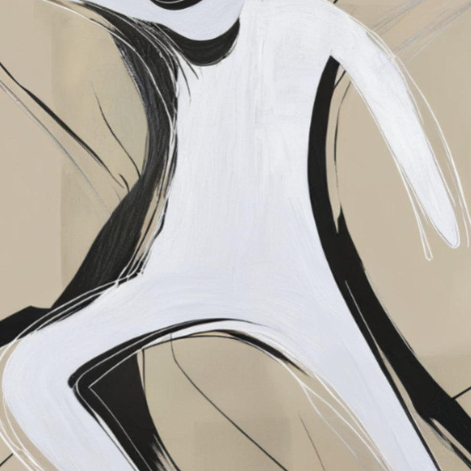 Dancing Figure Abstract Canvas Art June Wall Art