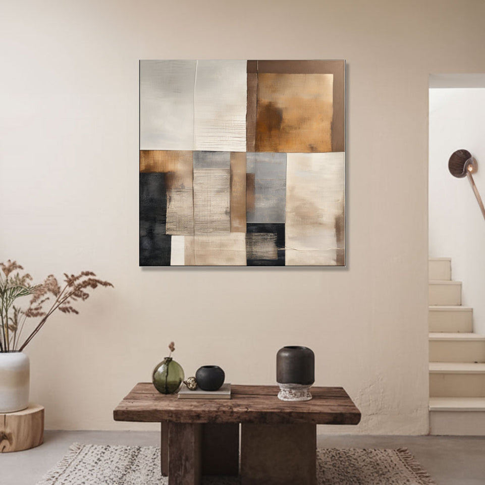Abstract Elegance  Hand-Painted Canvas Art  Perfect for Living Room, Bedroom, or Office Decor June Wall Art