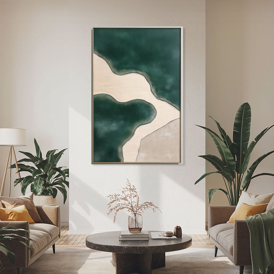 Emerald Dreamscape Abstract Wall Art June Wall Art