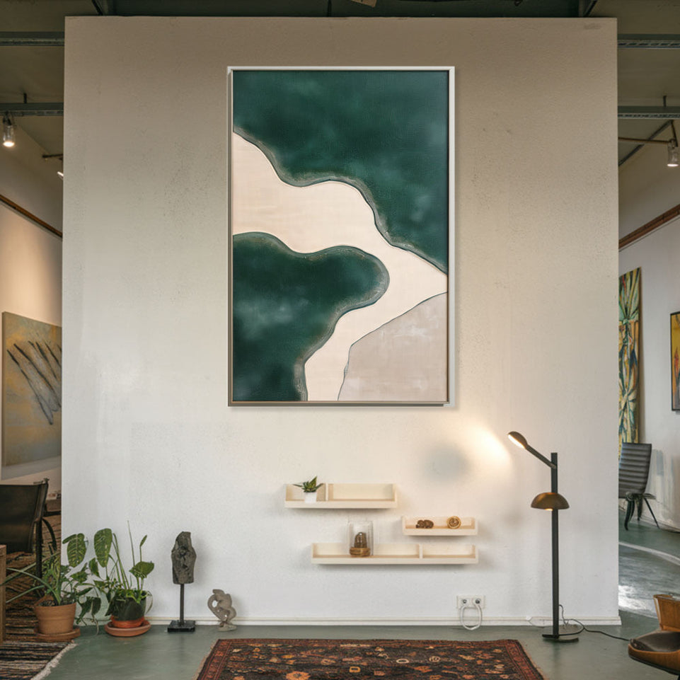 Emerald Dreamscape Abstract Wall Art June Wall Art
