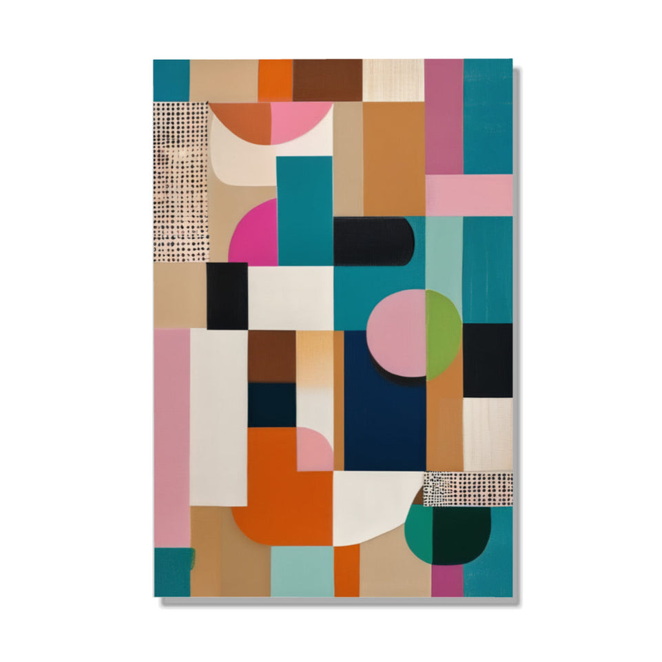 Colorful Geometric Abstract Art I Vibrant Modern Wall Decor June Wall Art