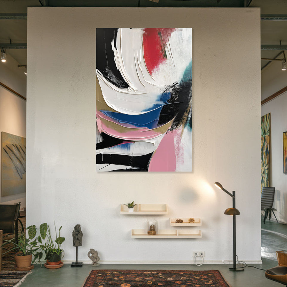 Abstract Symphony of Colors I Vibrant Modern Art June Wall Art