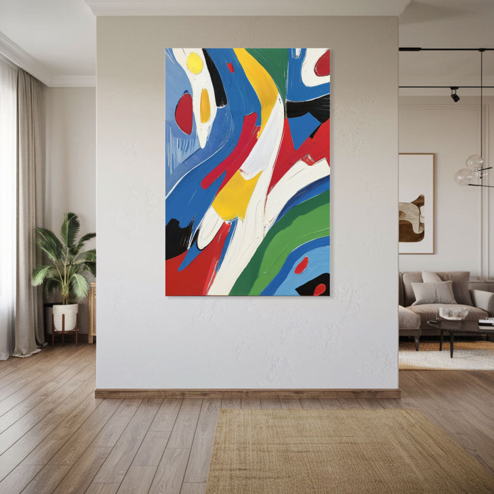 Colorful Abstract Expression - Modern Art Canvas June Wall Art