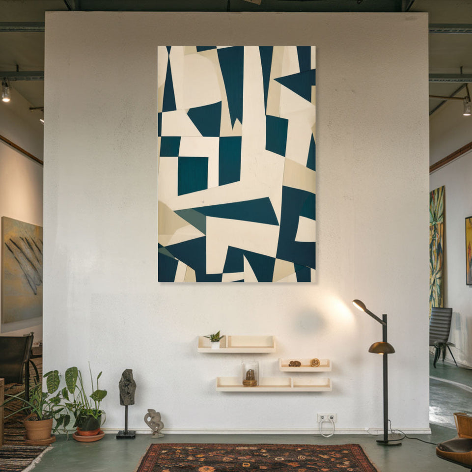 Abstract Geometric Dreamscape Canvas Art June Wall Art