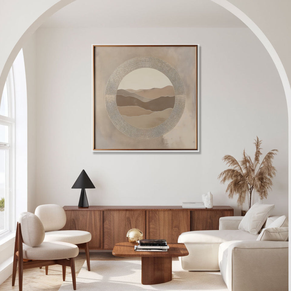 Desert Oasis I Framed Canvas Art June Wall Art