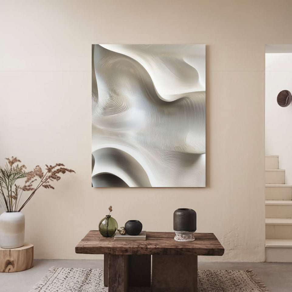 Surreal Waves Abstract Canvas Art June Wall Art