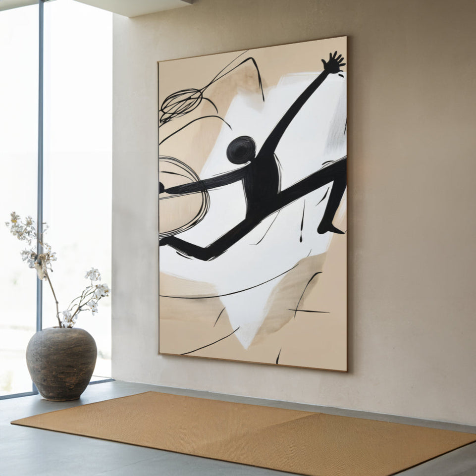 Abstract Dance I Minimalist Figure Art for Home Decor June Wall Art