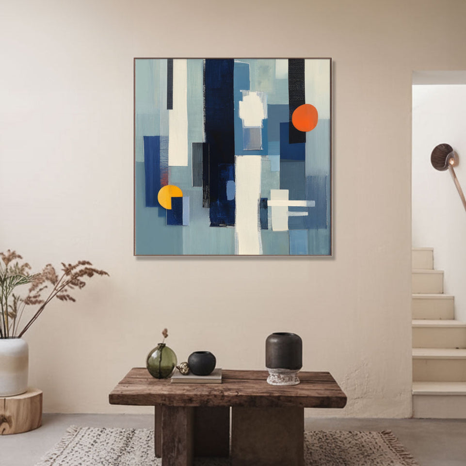Blue Serenity I Abstract Canvas Art June Wall Art
