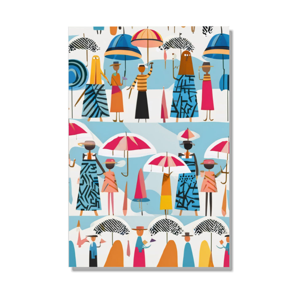 Rainy Day Parade  Modern Art for Home Decor, Wall Art, Nursery Decor, Kids Room, Playroom Decor June Wall Art