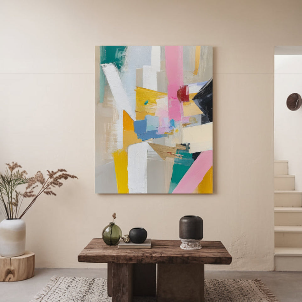 Abstract Symphony I Vibrant Abstract Art for Home Decor June Wall Art