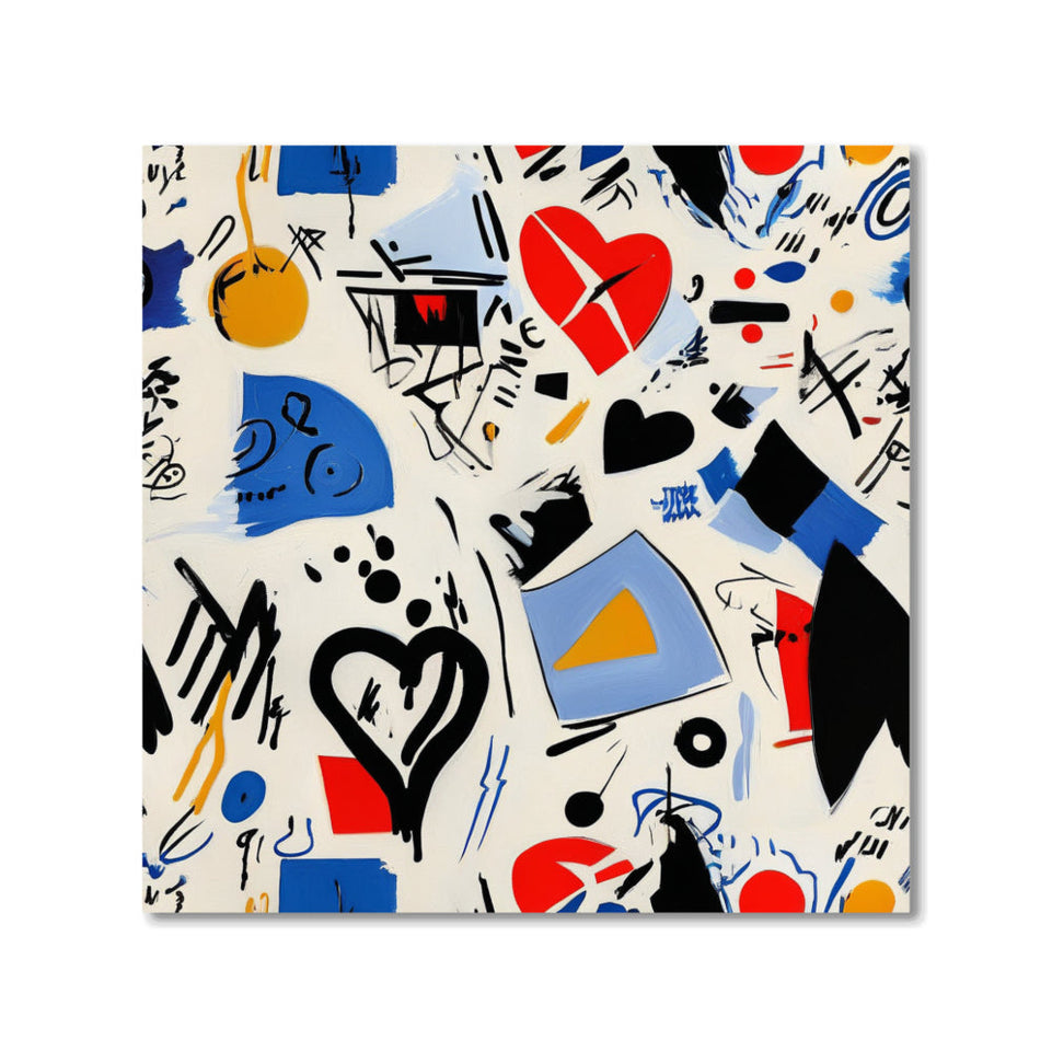 Abstract Love Symphony  Canvas Art for Home Decor, Office, and Living Space June Wall Art