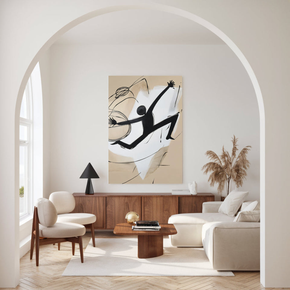 Abstract Dance I Minimalist Figure Art for Home Decor June Wall Art