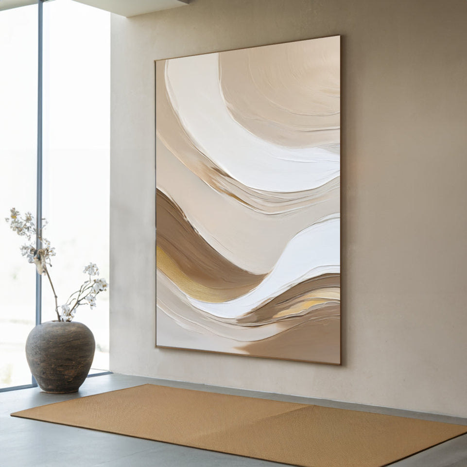 Sandy Waves Abstract Canvas Art June Wall Art