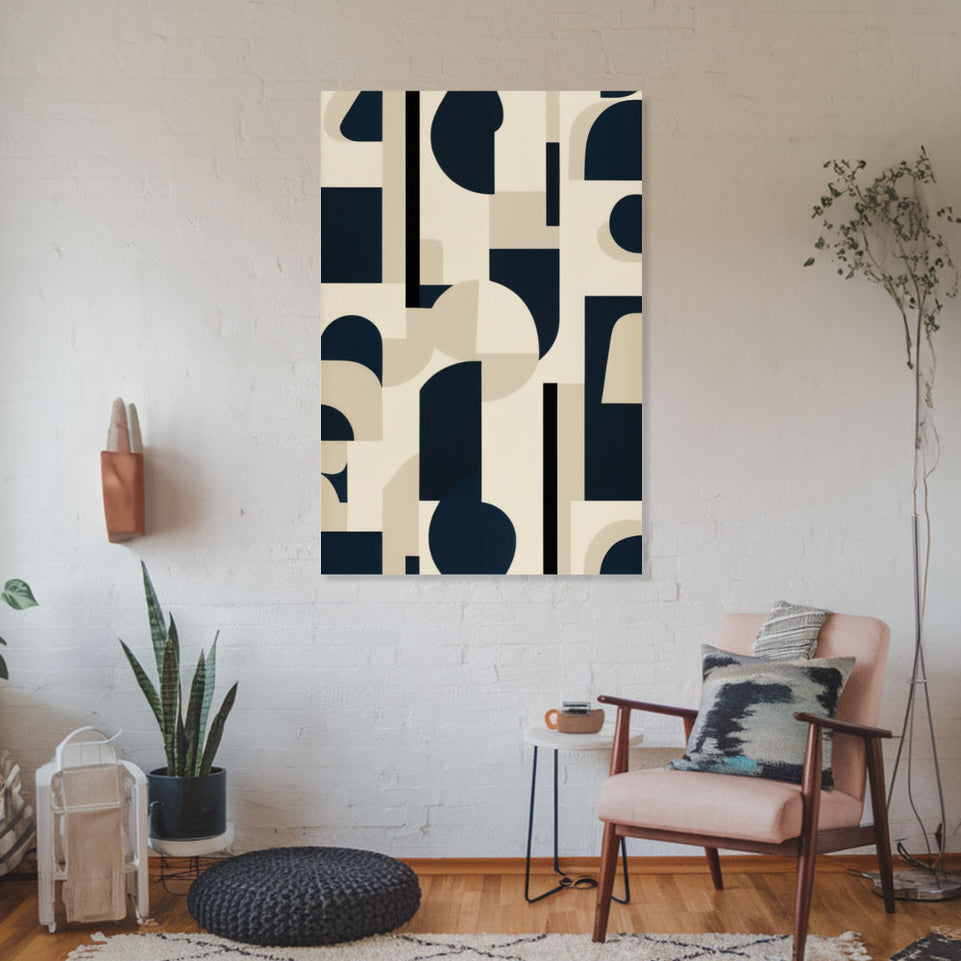 Midnight Geometry I Abstract Modern Wall Art June Wall Art