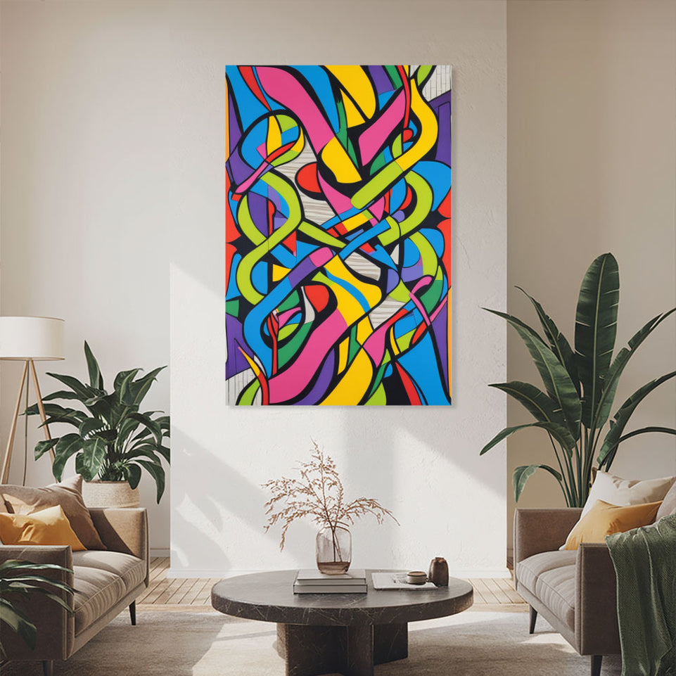Colorful Abstract Dreamscape Canvas Art June Wall Art