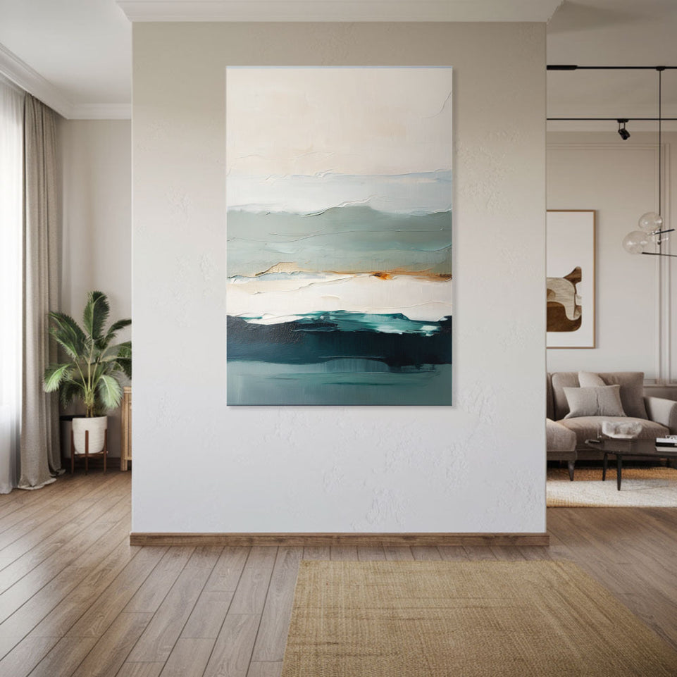 Abstract Seascape I Modern Coastal Wall Art June Wall Art