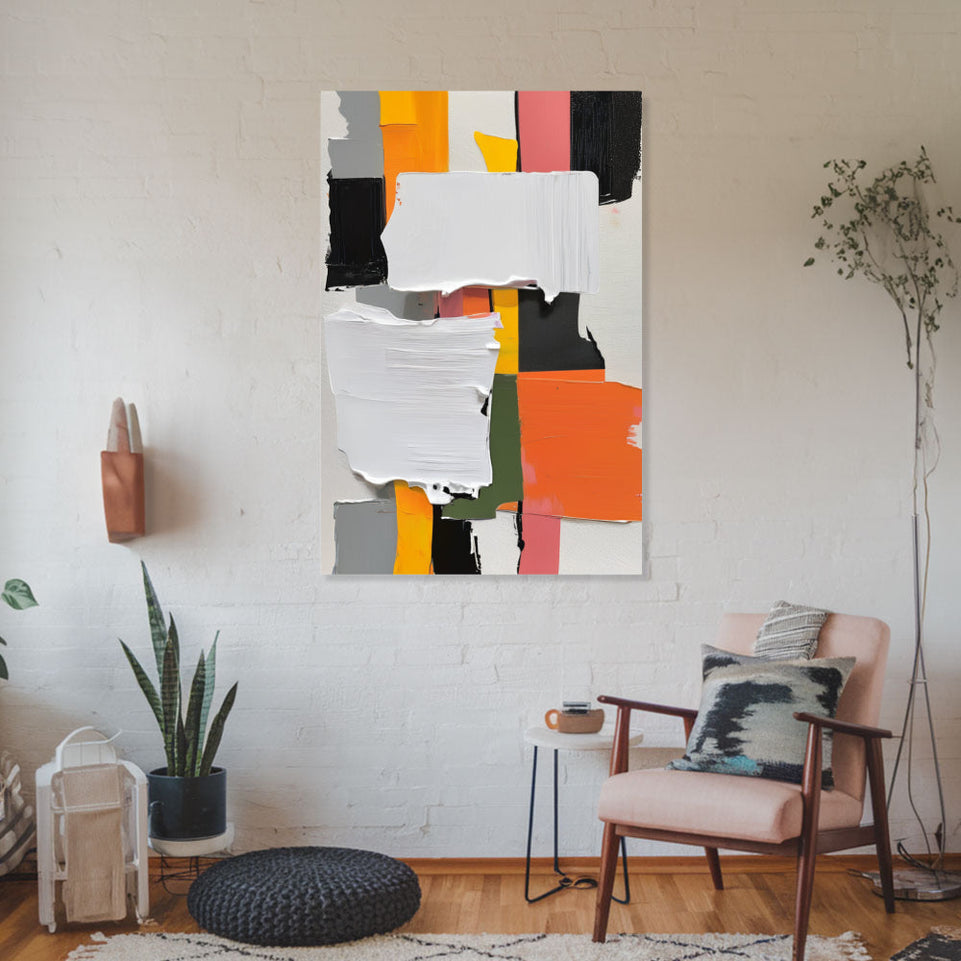 Modern Abstract Art  Hand-Painted Canvas Art  Vibrant Colors  Home Decor June Wall Art