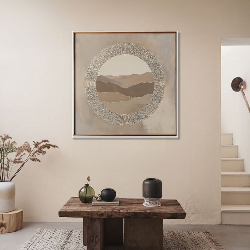 Desert Oasis I Framed Canvas Art June Wall Art