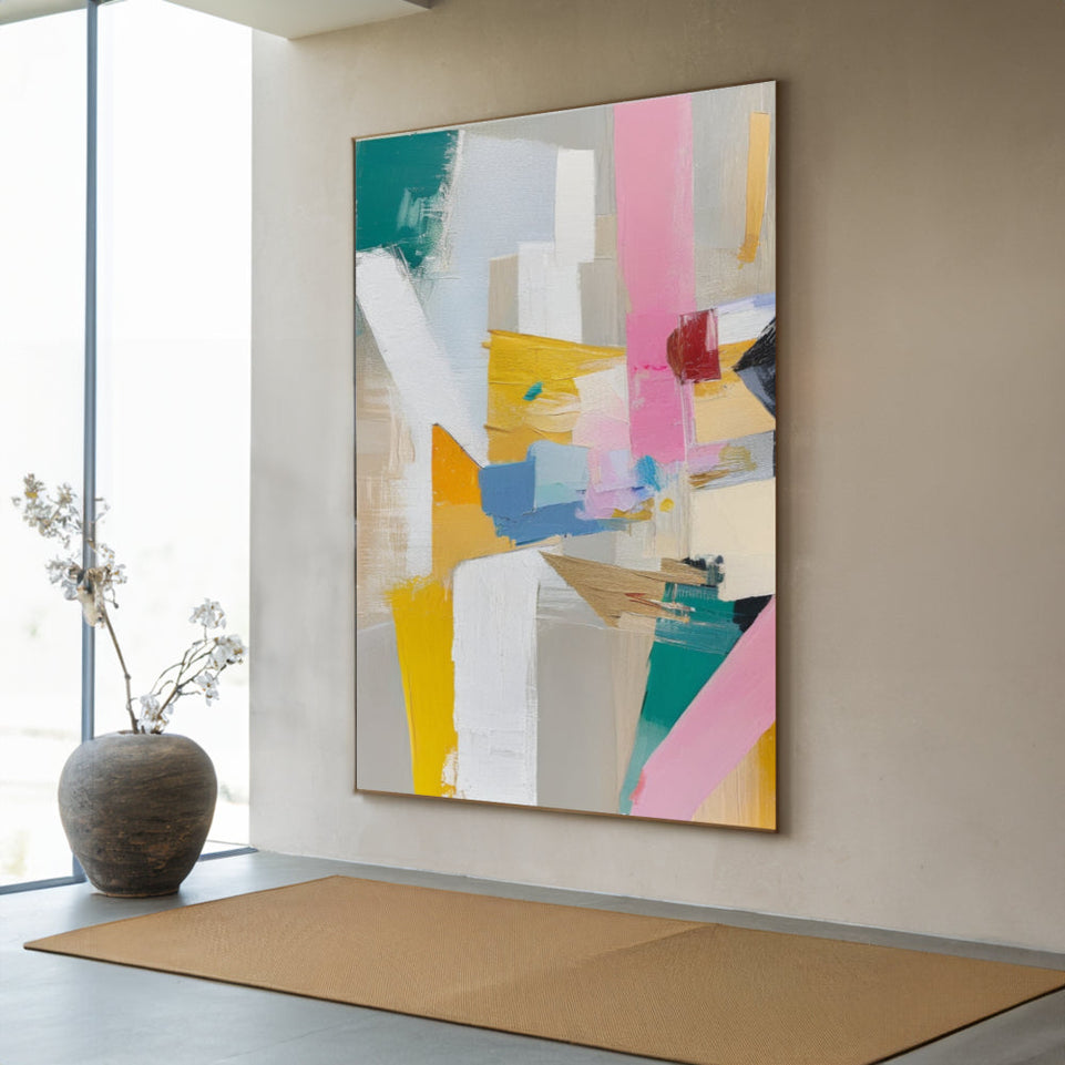 Abstract Symphony I Vibrant Abstract Art for Home Decor June Wall Art