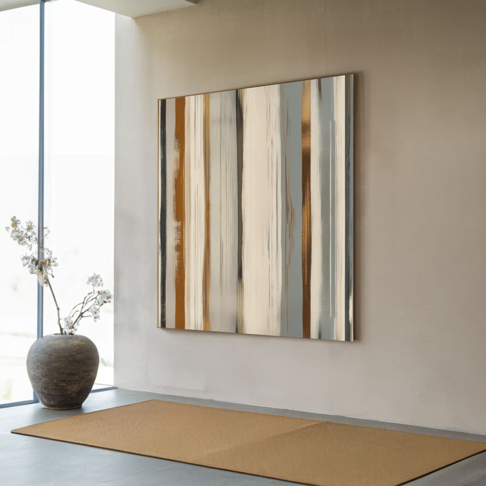 Golden Whisper I Abstract Canvas Art June Wall Art