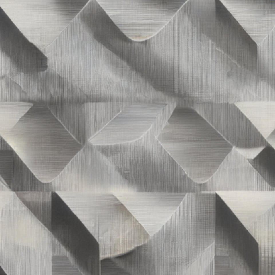 Silver Geometric Abstract Art   Metal Wall Decor June Wall Art