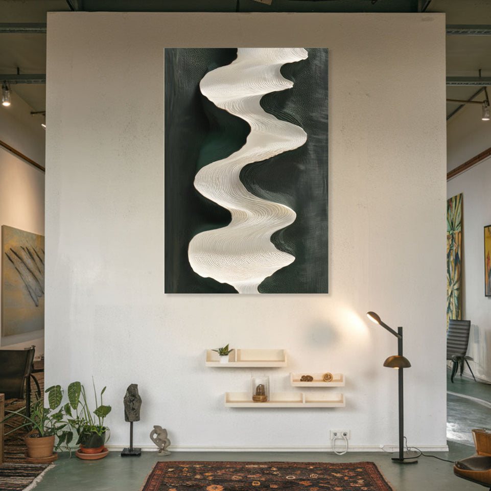Waves of Serenity  Modern Abstract Art June Wall Art