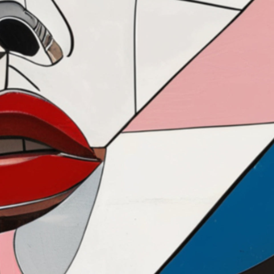 Modern Abstract Face Art  Contemporary Wall Decor June Wall Art