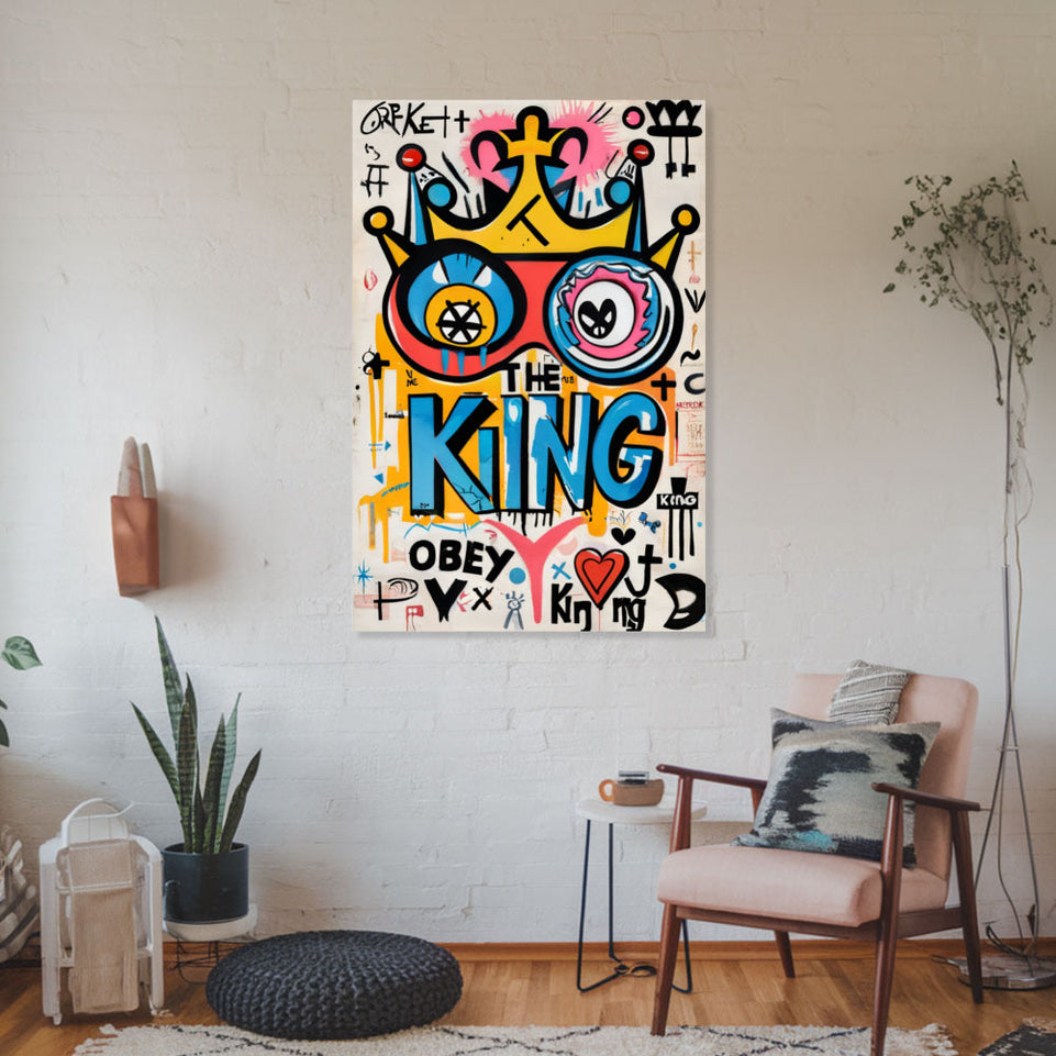 The King's Crown Vibrant Abstract Art  Perfect for Home Decor and Gifts June Wall Art
