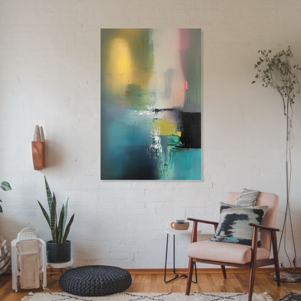 Abstract Sunset Glow I Vibrant Modern Wall Art June Wall Art