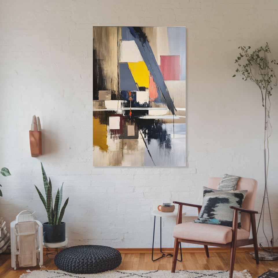 Modern Abstract Art  Hand-Painted Canvas Art  Home Decor June Wall Art