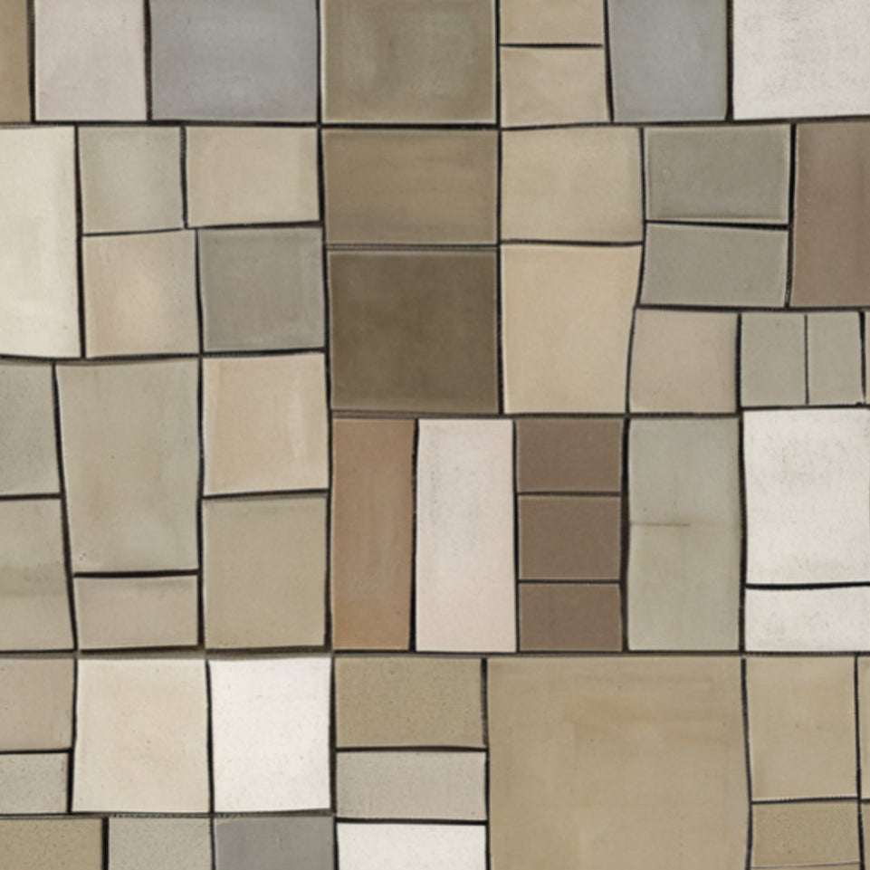 Abstract Mosaic Canvas Art  Large Square Wall Decor for Living Room and Bedroom June Wall Art