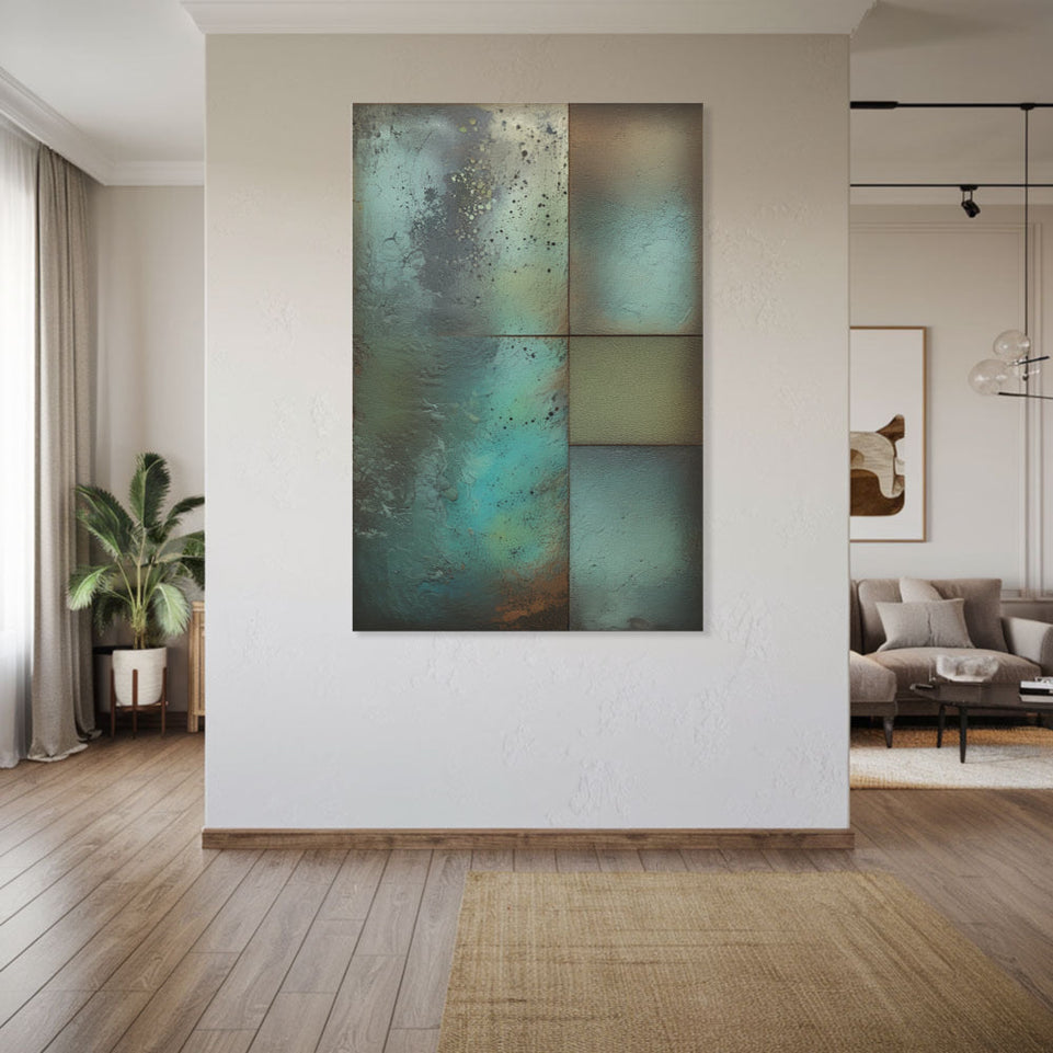 Misty Morning Abstract Art Canvas Wall Decor June Wall Art