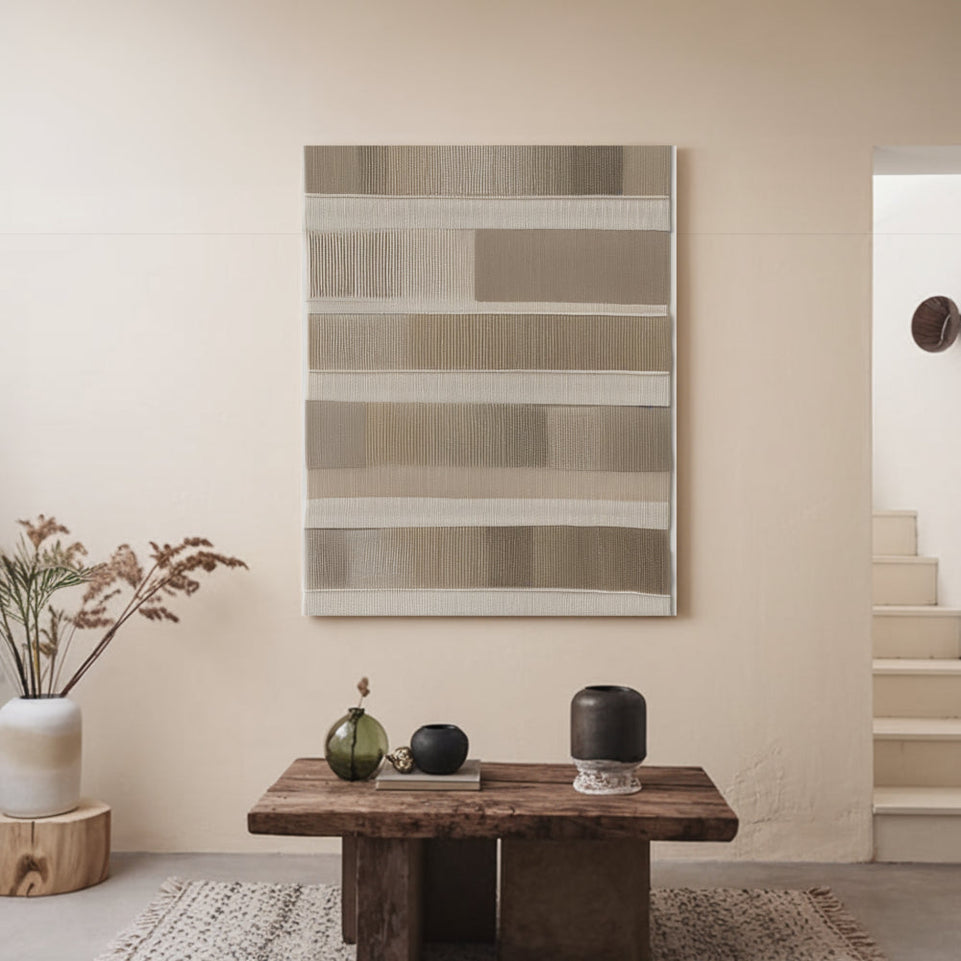 Abstract Neutral Tones Canvas Art   Inches Large Wall Decor for Living Room Bedroom Office  Ready to Hang June Wall Art
