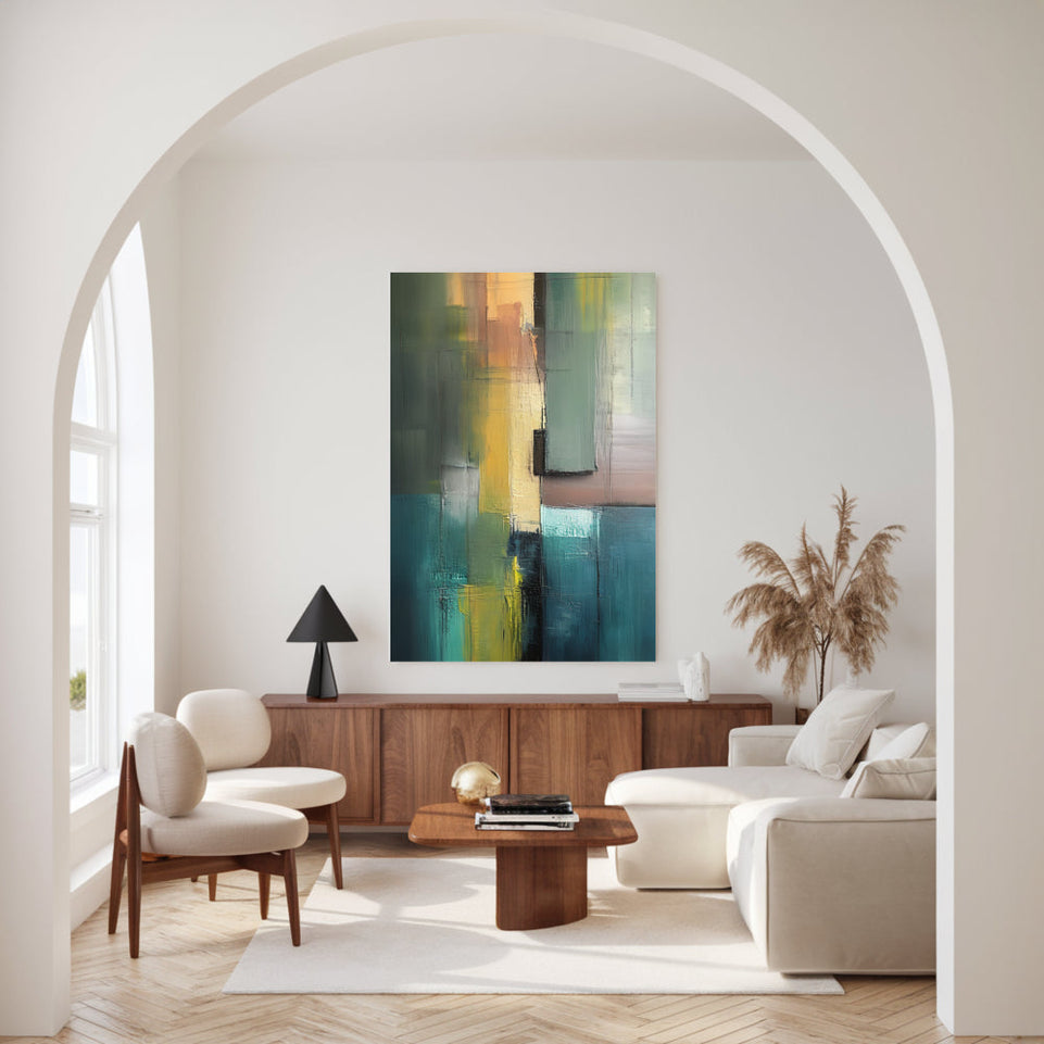 Abstract Sunset Glow I Vibrant Canvas Art for Home Decor June Wall Art