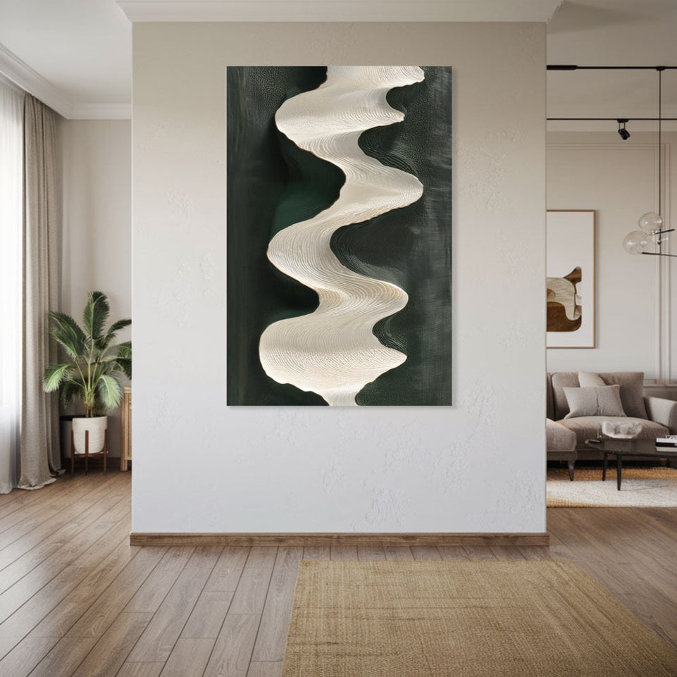 Waves of Serenity  Modern Abstract Art June Wall Art