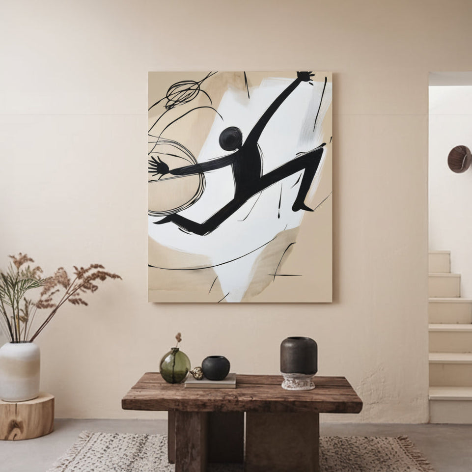 Abstract Dance I Minimalist Figure Art for Home Decor June Wall Art