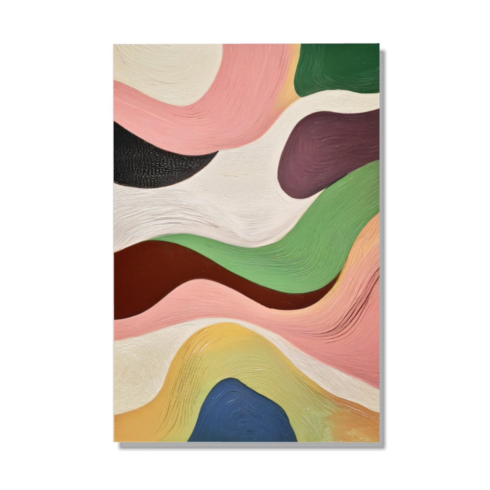 Abstract Waves of Serenity I Vibrant Modern Art June Wall Art